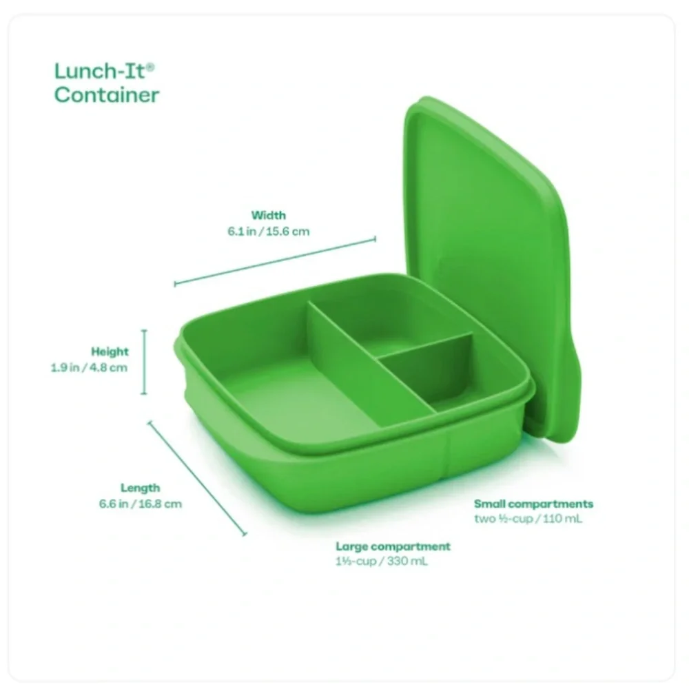 Tupperware Eco + Lunchit containers, set of 2 - bento style - Picture 4 of 6